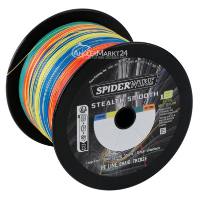 Spiderwire Stealth Smooth 8 Multicolor ab 50m bis 2000m geflochtene Angelschnur