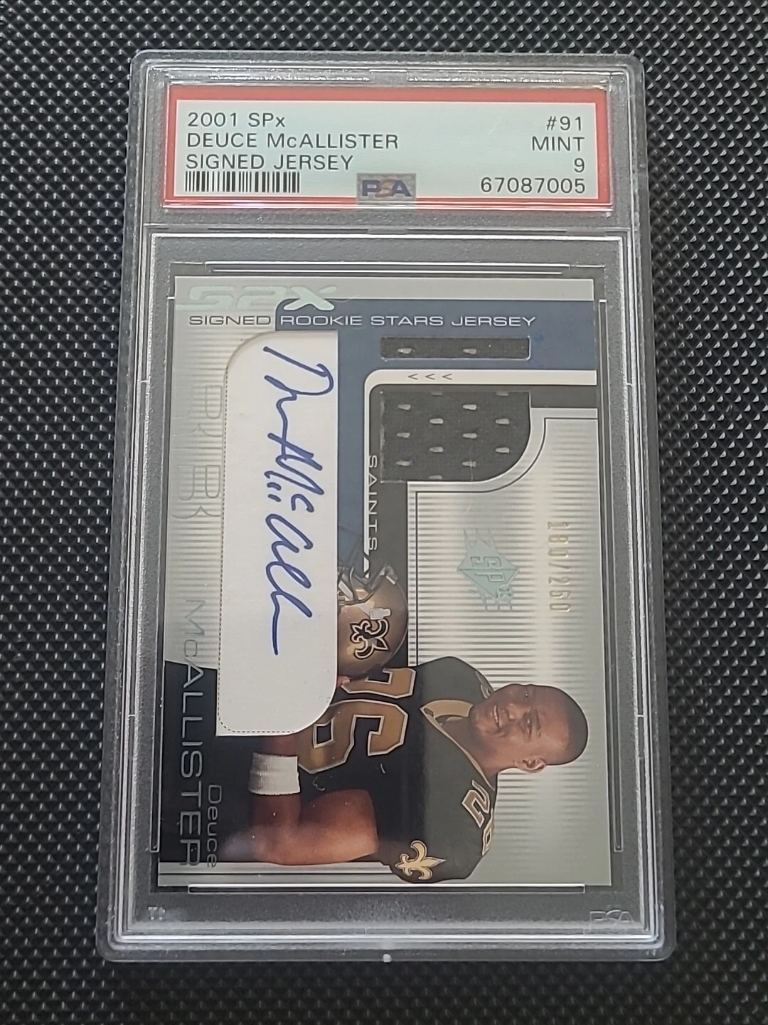 Deuce McAllister Spx #91 Signed Jersey