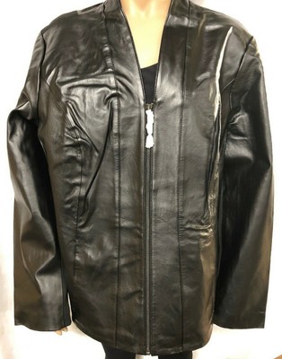 Midnight Velvet Black Leather Bethenny Coat Jacket Winter Size 2X 20W 22W PLUS | eBay