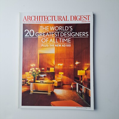 2010 Architectural Digest January 20 Greatest Designers All Time AD100 Magazine