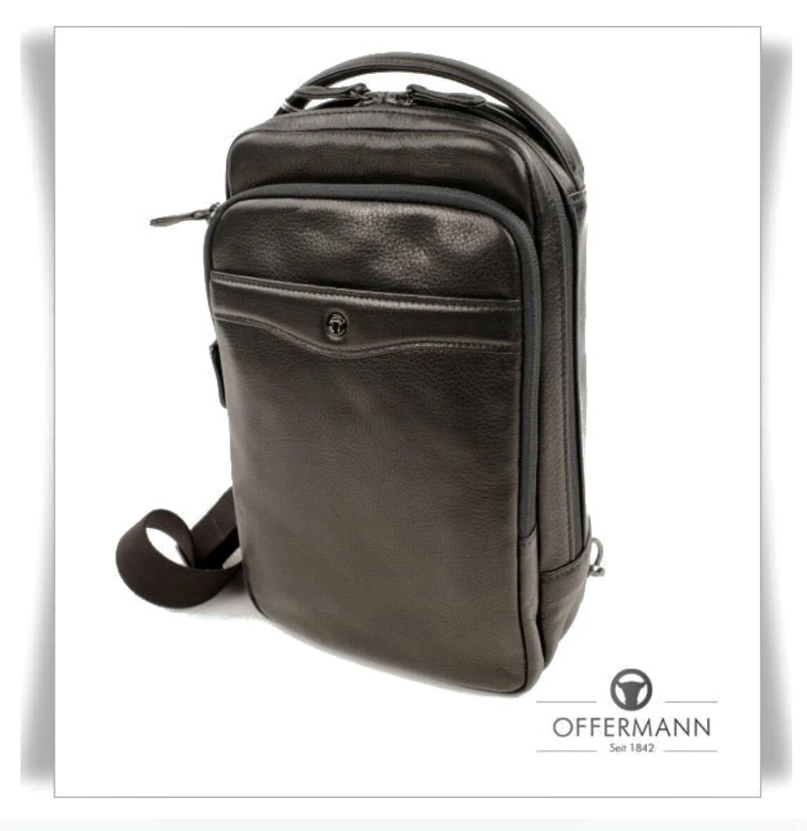 Luxury black shop crossbody bag