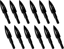 12Pcs Archery Arrow Tips 100/125/150/200 Grain Field Tips 5/16 Inch Screw in Bul