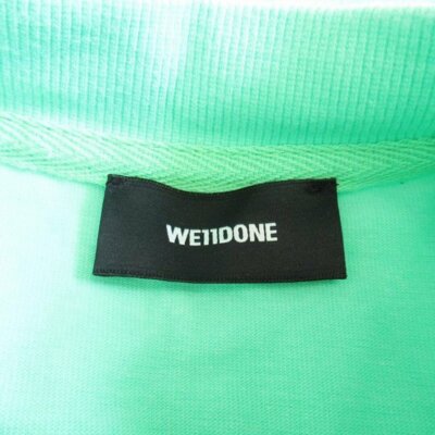 20ss Weldon WE11DONE Metallic Logo Print T Shirt Oversized 20ss Weldon WE11DONE Metallic Logo Print T Shirt Oversized
