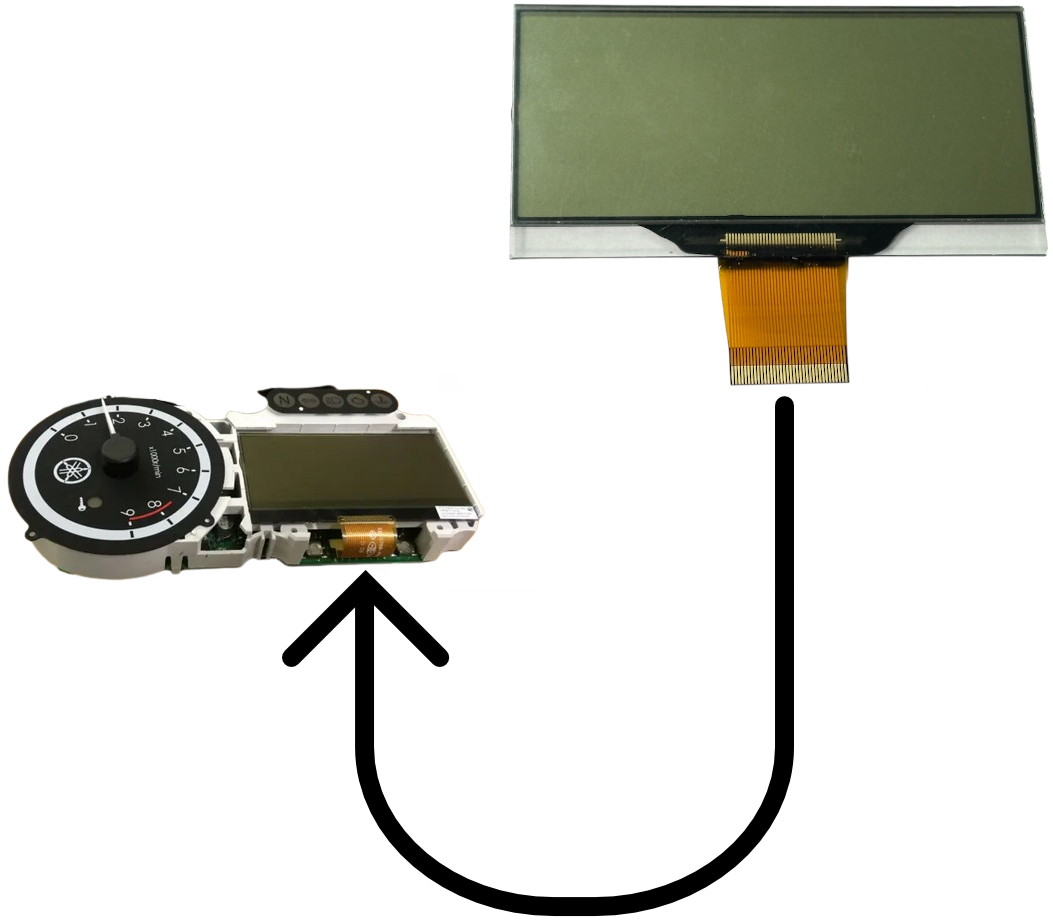 Display LCD for Yamaha XT 660 Z Teneré 2008-2017 Speedometer