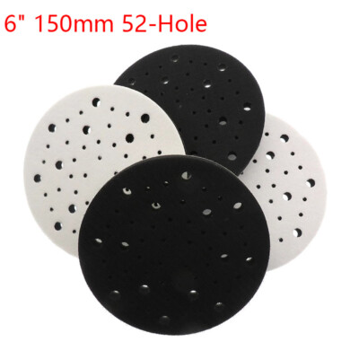 6'' 150mm 52-Hole Soft Hook & Loop Sanding Disc Cushion Interface Pad Backing Pad