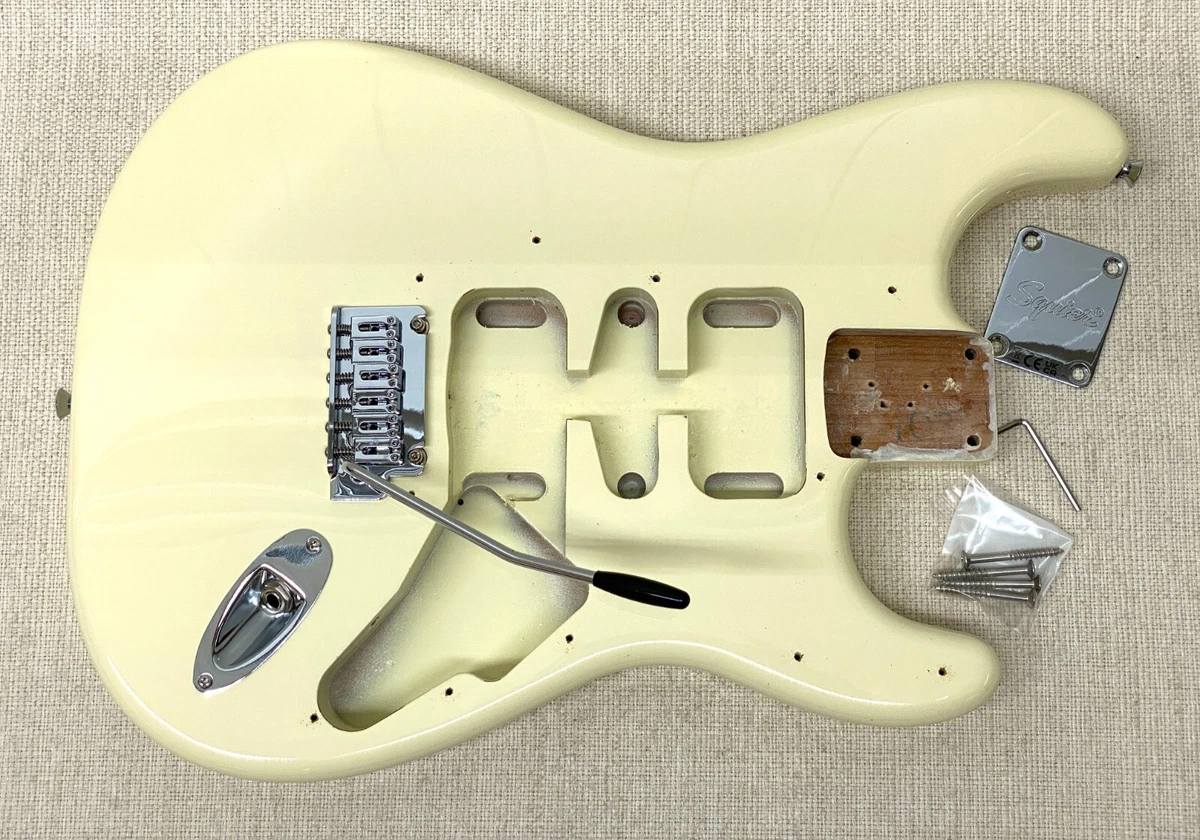 Fender Squier Strat 2 PT TREMOLO BODY w HARDWARE Olympic White Guitar Affinity