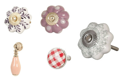 Clayre & Eef Knob Wardrobe Handle Flower Villa Ispido Knob Handle
