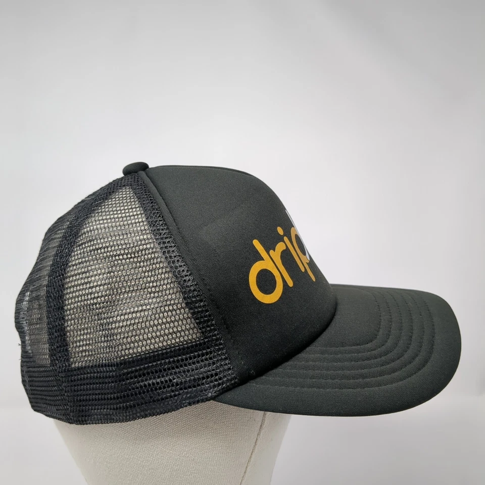 Sombrero de camionero Drip Drop Distro Snapback negro talla única malla espalda lisa Foto 4 de 4