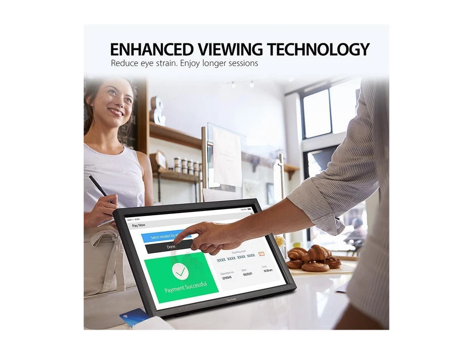 ViewSonic TD2423d 24 Inch 1080p 75 Hz 10-Point Multi IR Touch Screen with Eye Ca - Image 4 of 4