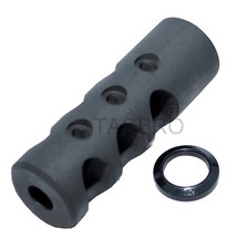 New 1/2"x28 RH TPI Competition Short Muzzle Brake With Crush Washer for .223
