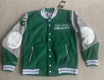 NWT Princess Diana Lady Di Philadelphia Eagles Mitchell & Ness Jacket XS