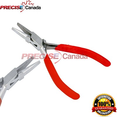 Flat Nose Pliers With V-spring Jewelry Making & Wire Working Pliers 5'' Flat Jaw