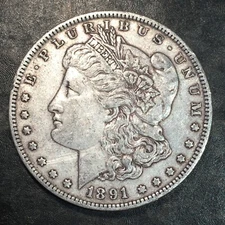 1891 Morgan Silver Dollar - High Quality Scans #Q753