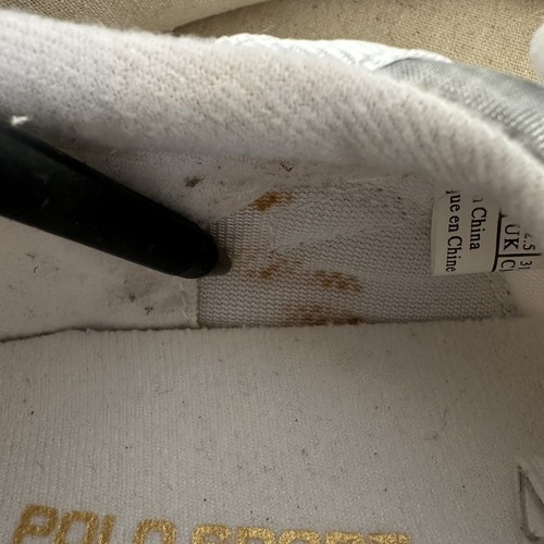 Polo Sport Ralph Lauren X-67 Sneakers Mens Sz 13 White Gray Trainers Shoes Rare - Picture 13 of 15