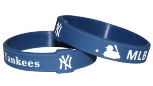 MLB Silicone Bracelet Wristband Yankees Red Sox Angels Dodgers - Picture 4 of 5