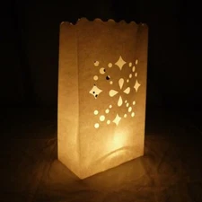 Quasimoon Multiple Shapes Paper Luminaries / Luminary Lantern Bags Path Light...