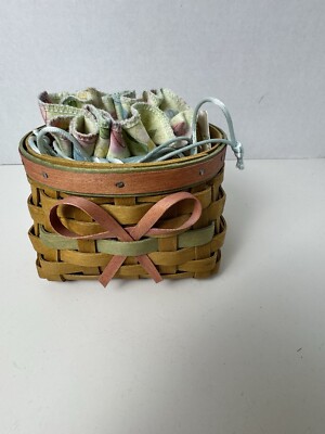 Longaberger 2009 Mother s Day Basket, Jewelry Pouch Liner & Plastic Protector