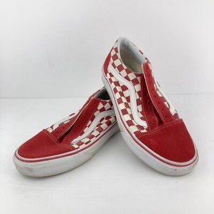 zapatos vans ajedrez rojo