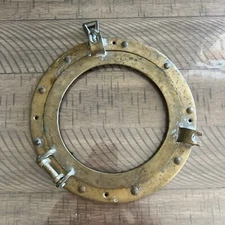 Antique 11'' Brass Bronze Ship Poirthole Maritime Nautical Newburyport Mass