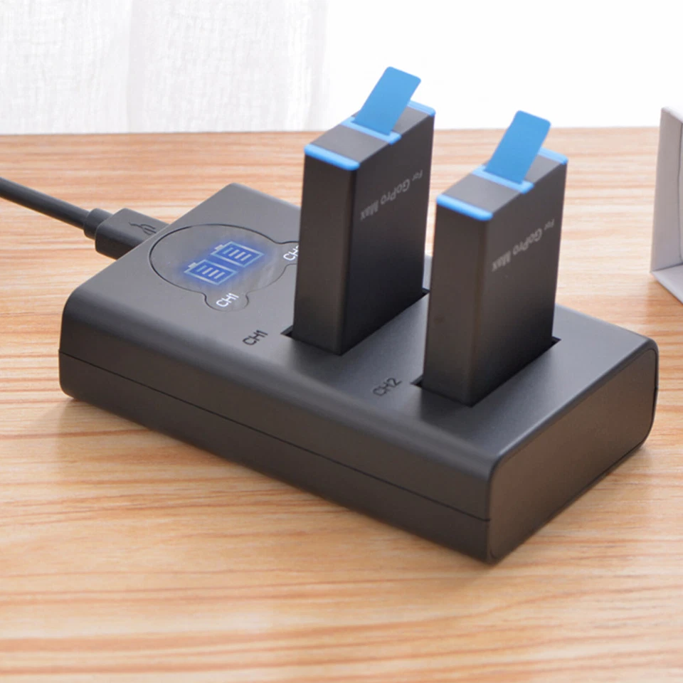 For MAX Panoramic Action Camera Dual Batteries Charger & Battery 1400mAh - Image 3 of 4