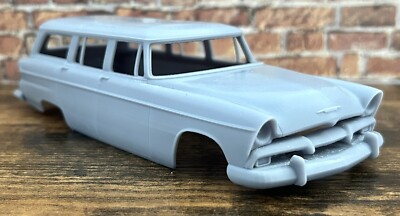1/24 Scale: Stock  1955 Plymouth 4-door Wagon Body.  3D Printed; Resin.