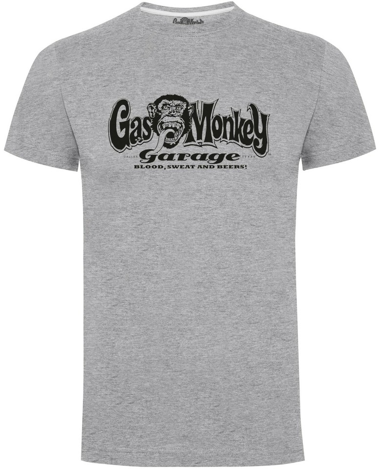 Logo GMG Grande Taille T-Shirt Gas Monkey Garage - Logo Large Script - Coton Premium Confortable Vêtement Série TV
