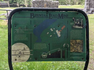 Photo 12x8 Information board at Bryntail lead mine Glyn/SN9286 This infor c2021