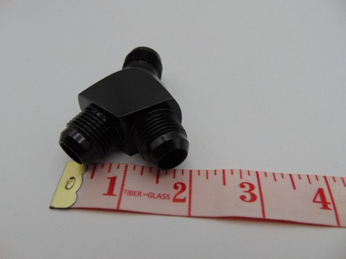 Y Adapter 6AN Fuel Distribution Block - Black Anodized Aluminum - Street or Race - Picture 3 of 5