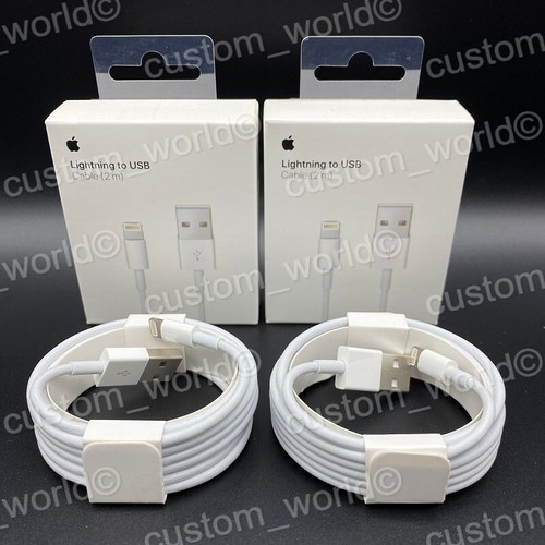2 x Genuine Charger 2M iPhone USB Fast Cable For Apple iPhone 7 8 XS SE 11 12 13