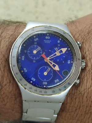 Swatch Irony Chrono Aluminium 1999 Swiss Made Herren Armbanduhr