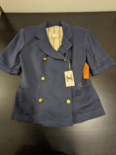 Vintage Cento Iceberg Women Jacket Blazer Short Sleeves Size 42 Cotton New Tag