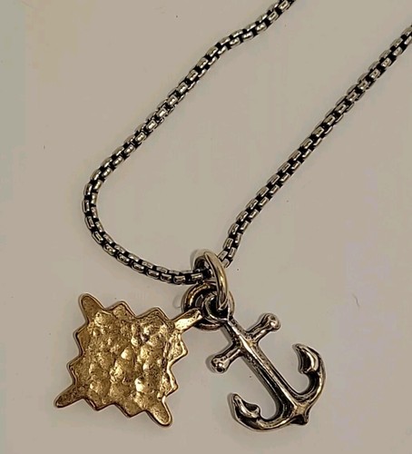 James Avery Vier Winde Anker der Hoffnung Anhänger Sterling & Bronze 22" Kette 925 - Bild 5 von 11