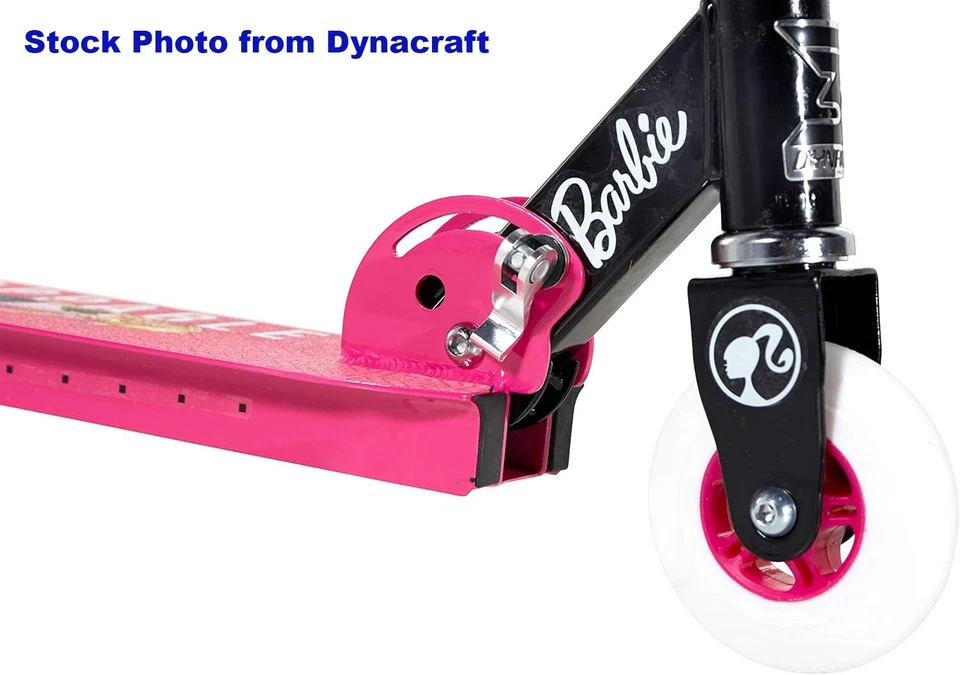 BARBIE. Scooter DYNACRAFT. súper duradero, altura ajustable, acero aleado. Nuevo en caja Foto 4 de 4