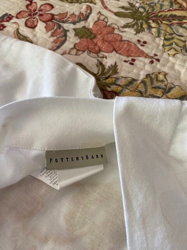 Pottery Barn 20” Square Pom Pom Medallion Embroidered Pillow Cover Gold - Picture 5 of 6