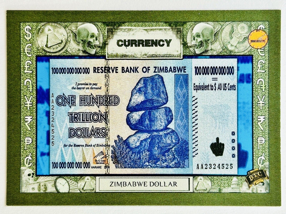 ZIMBABWE DOLLAR Currency #48 2023 Bitcoin Trading Cards Series 2 BTCTC |  eBay