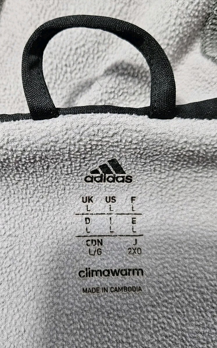 Adidas Men's Climawarm Heathered Grey Full Zip-Up Hoodie