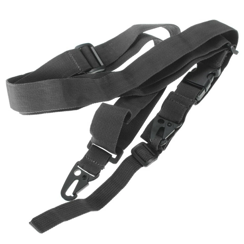 Tactical 3 Point Sling Rifle Gun Adjustable Strap Quick Detach Sling/MLOK Swivel - Image 3 of 4