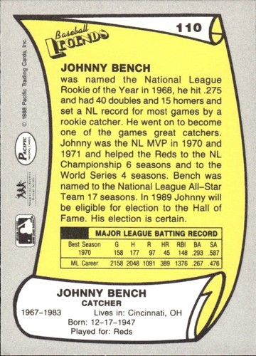 1988 and 1989 Pacific Baseball Legends MLB Set Break #1-#220 — You Choose! - Picture 219 of 441
