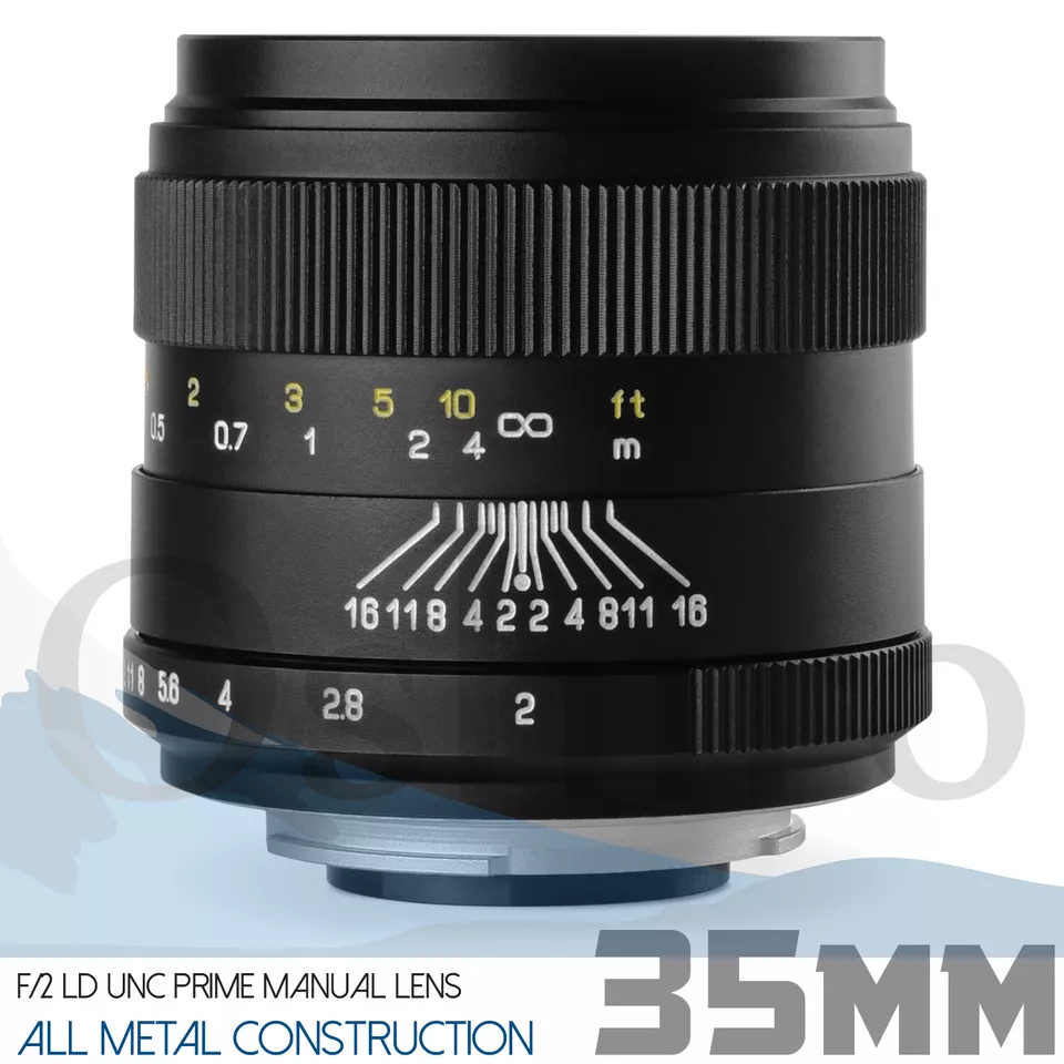 Oshiro 35mm f/2 Full Frame Lens for Nikon F DX FX Mount DSLR Cameras - Image 3 of 4