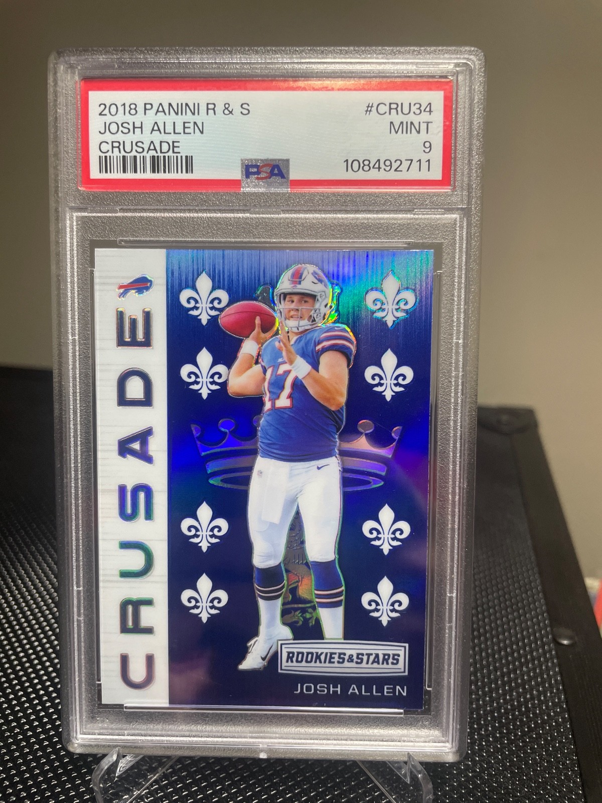 2018 Josh Allen Rookie. Panini Rookies and Stars Crusade. Color match PSA 9