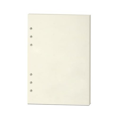 A5 Blank Notebook Refill, 6-Hole Punched, 100GSM Loose-Leaf A5-Blank Beige