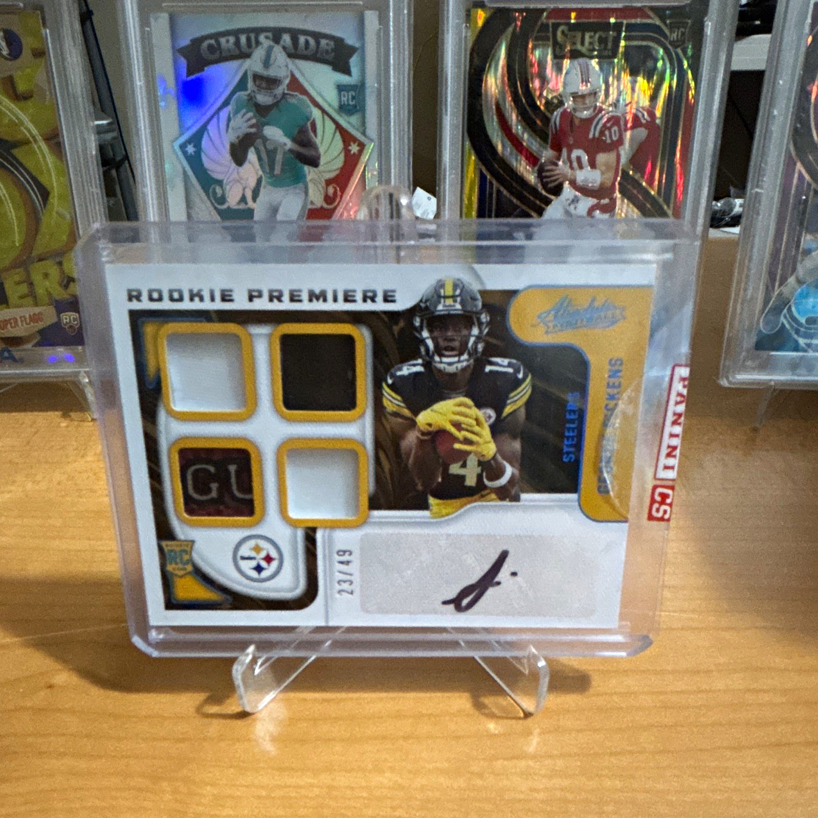 Panini 2022 Absolute George Pickens Steelers RPA Spectrum Quad /49 #223 CSG