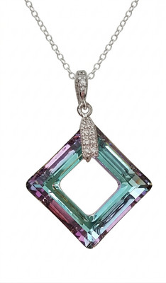 925 Sterling Silver made with Crystal from Swarovski Vitrail Light necklace
