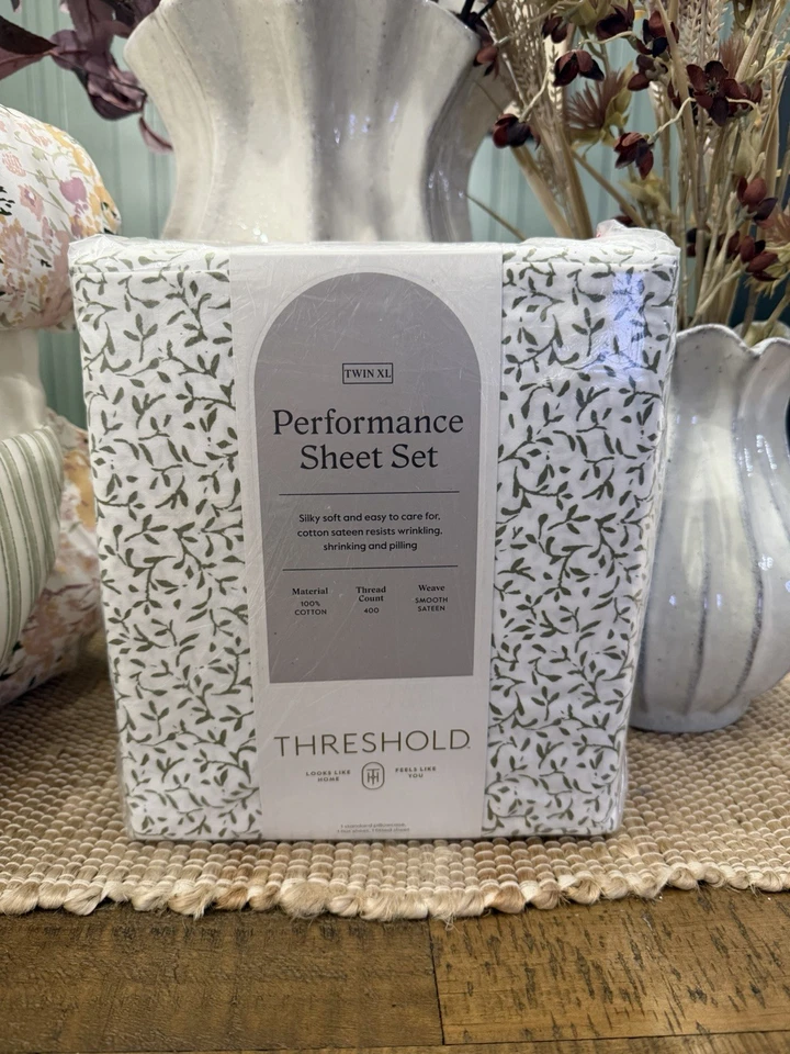 Twin XL Studio McGee Comforter Set + Green Vine 400TC Performance Sheets NEW - Image 3 of 4