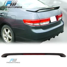 Rear Trunk Spoiler Fits 03-05 Honda Accord 4DR 3rd LED Brake OE Style Wing ABS