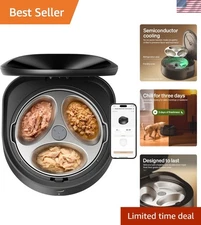 Automatic Cat Feeder Wet Food with Stainless Steel Bowl, Refrigerated Auto Ca...