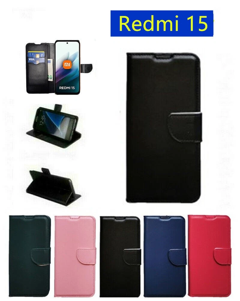Custodia A Libro In Pelle PU Per Xiaomi Redmi 13C 4G - Blu, Con Portafoglio E Supporto Magnetico