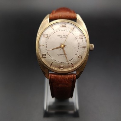 Docker Tonneau Watch Vintage Watch Original Copper Case Rock 465 from'50