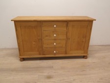 schöne Weichholz Kommode im Landhausstil mit Porzellanknöpfen, 140 cm breit