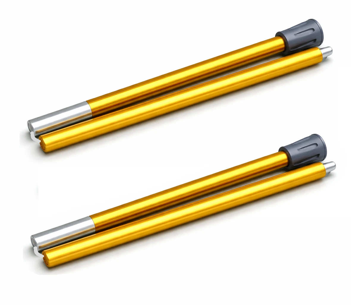 2 x 60cm 2 section 11mm aluminium poles For 3FUL Lanshan 2 End Guy Out Supports